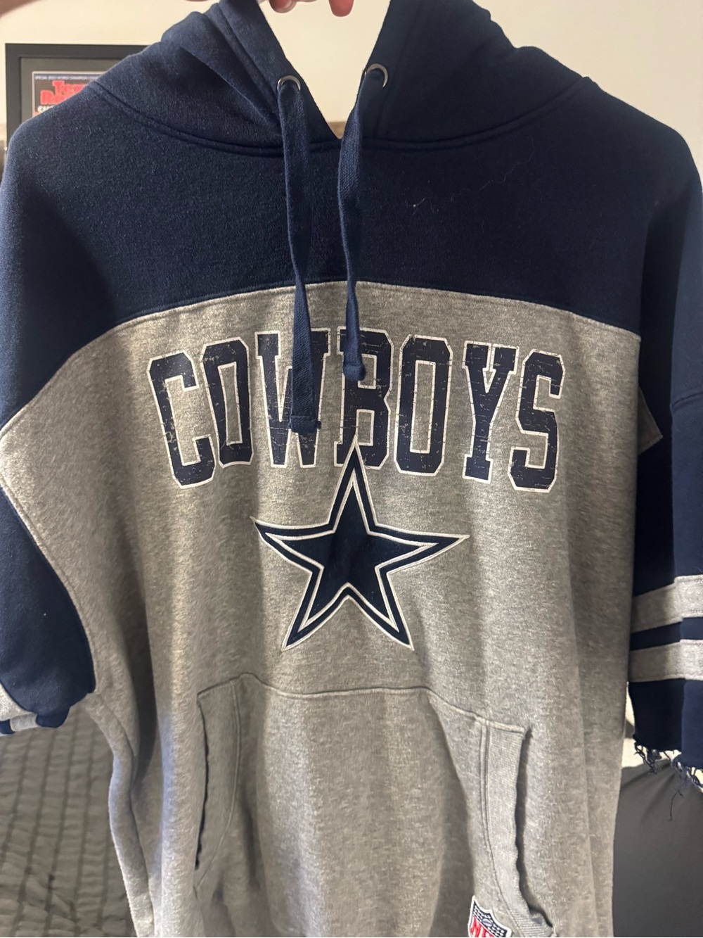 Mitchell & Ness Cowboys Zip-Up Hoodie - Gray & Navy